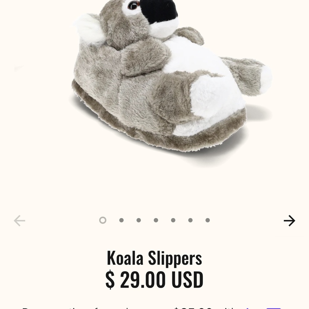 Cozy Koala Slippers - Gray and White